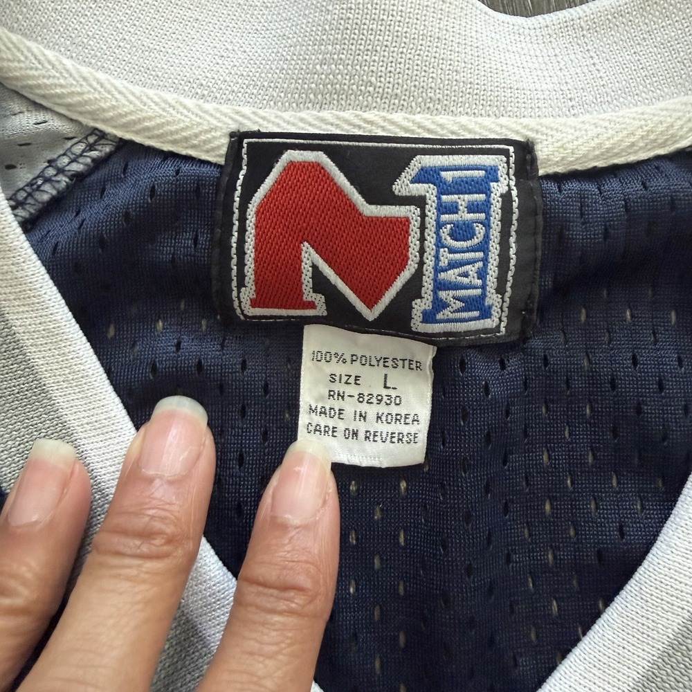 Vintage 90s Georgetown Hoyas Mach‎ 1 One  Mesh Jersey Bulldog Sz L Retro College - Picture 3 of 9